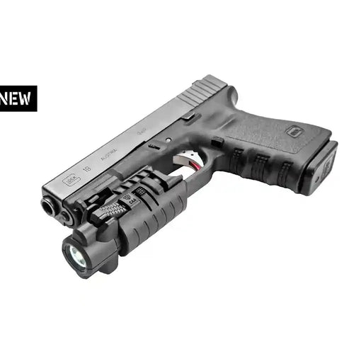 CAA 3-in-1 Micro RONI Flashlight with Pistol Mount & Belt Clip