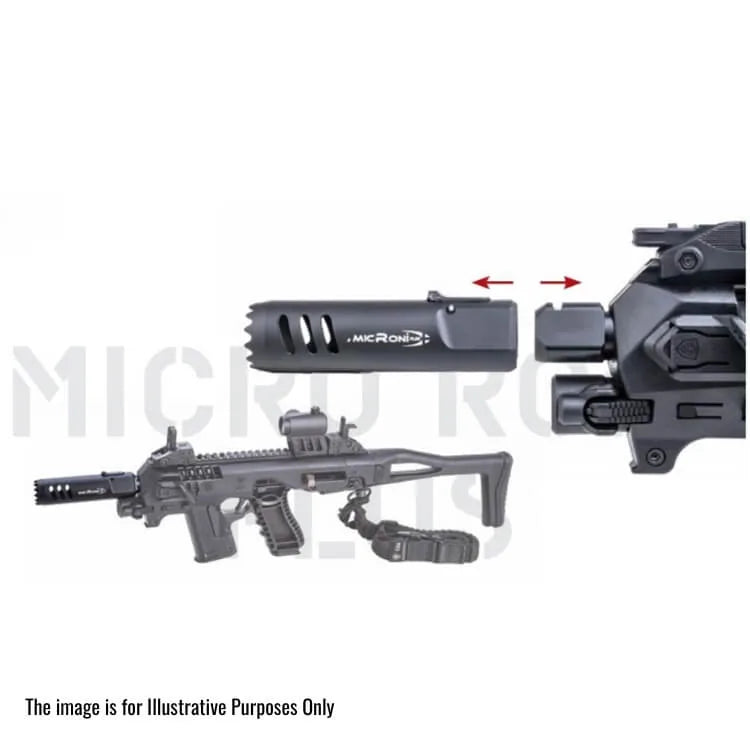 Muzzle device mounted on Micro RONI shroud