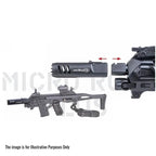 Muzzle device mounted on Micro RONI shroud