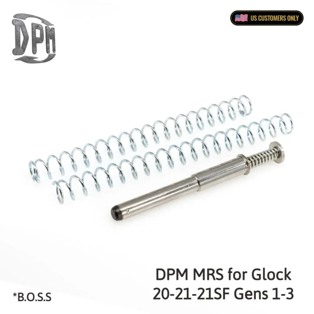 DPM recoil system parts for Glock 20/21 Gen 1–3