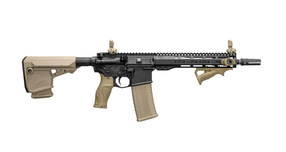 FAB Defense Ultimate AR-15 Upgrade Kit installed on an AR-15, tan