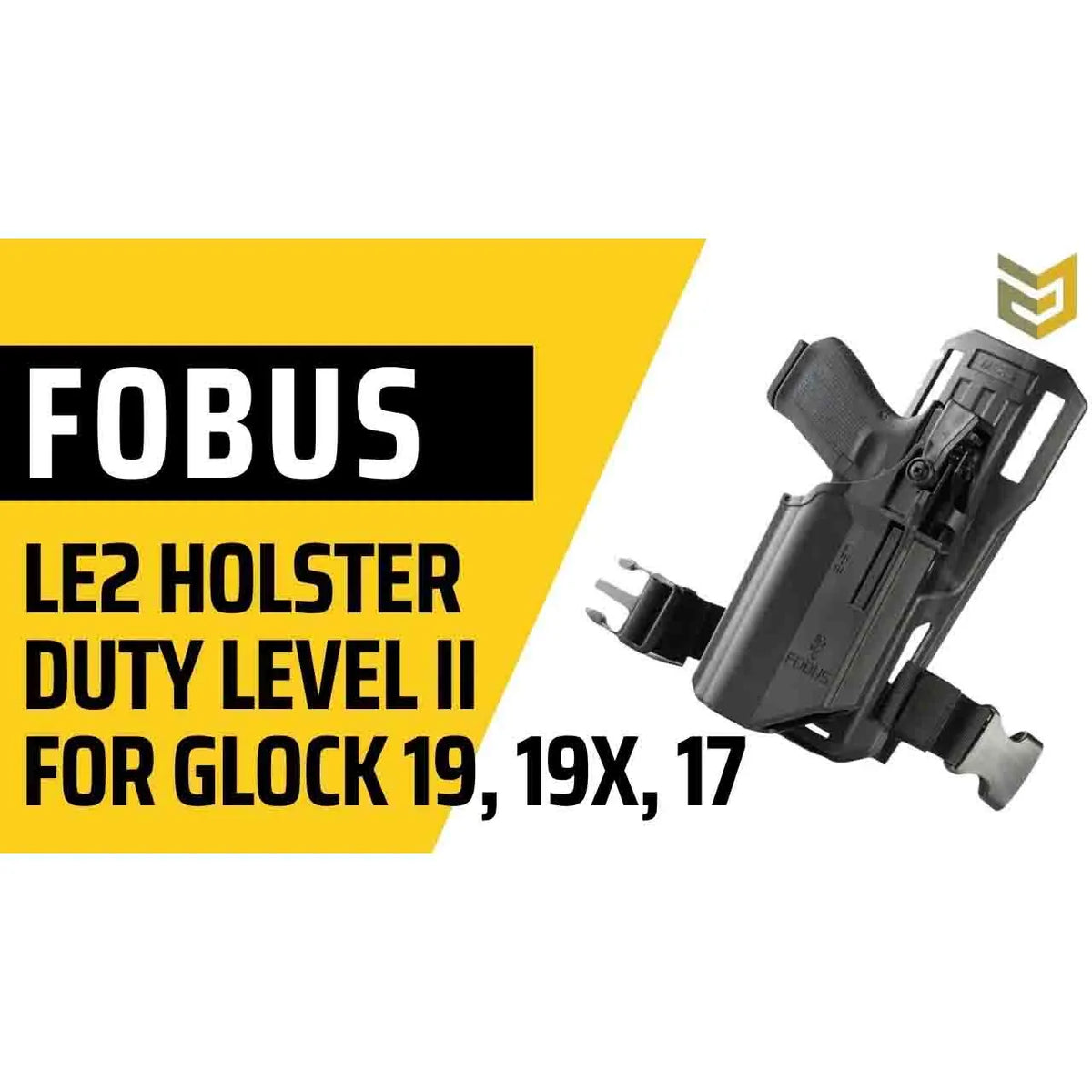 Fobus Level 2 duty holster for Glock with light, view 2