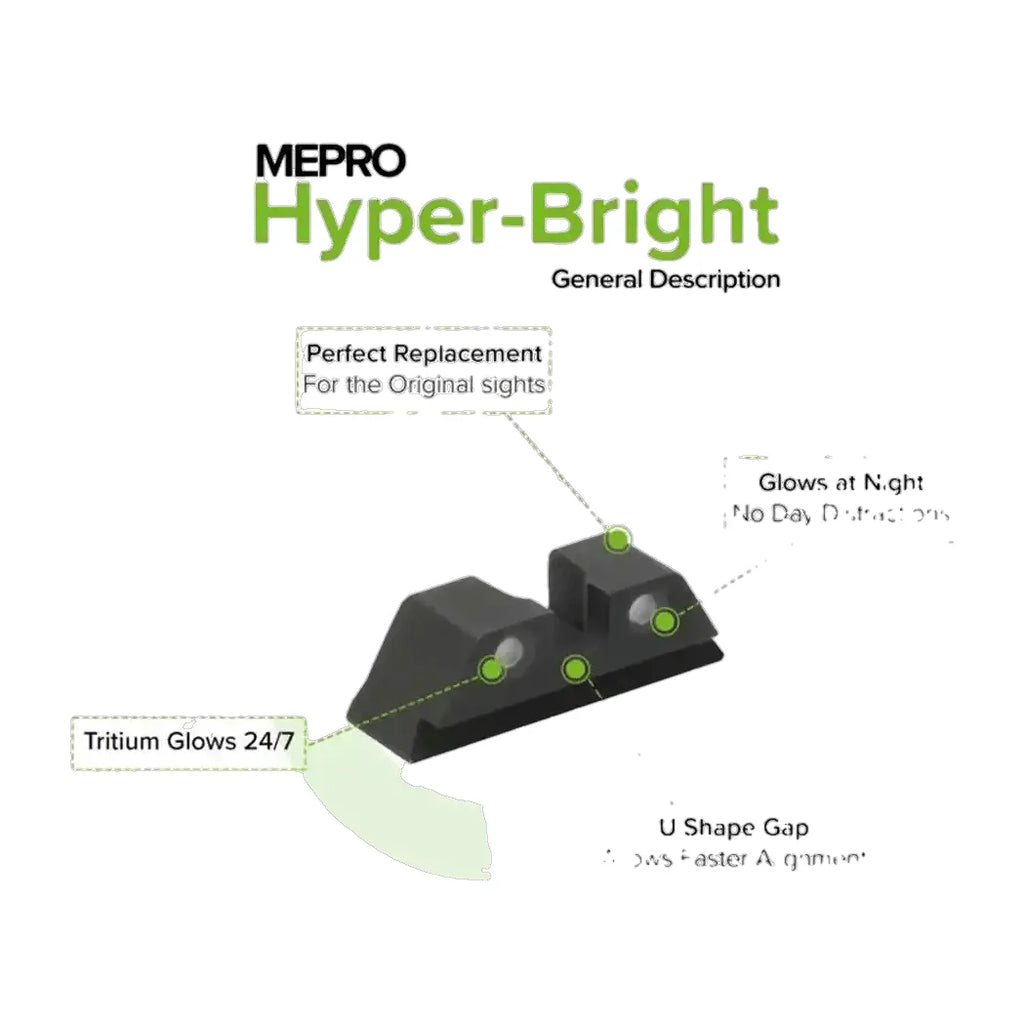 Meprolight Hyper-Bright tritium night sights for CZ Shadow 2, view 7