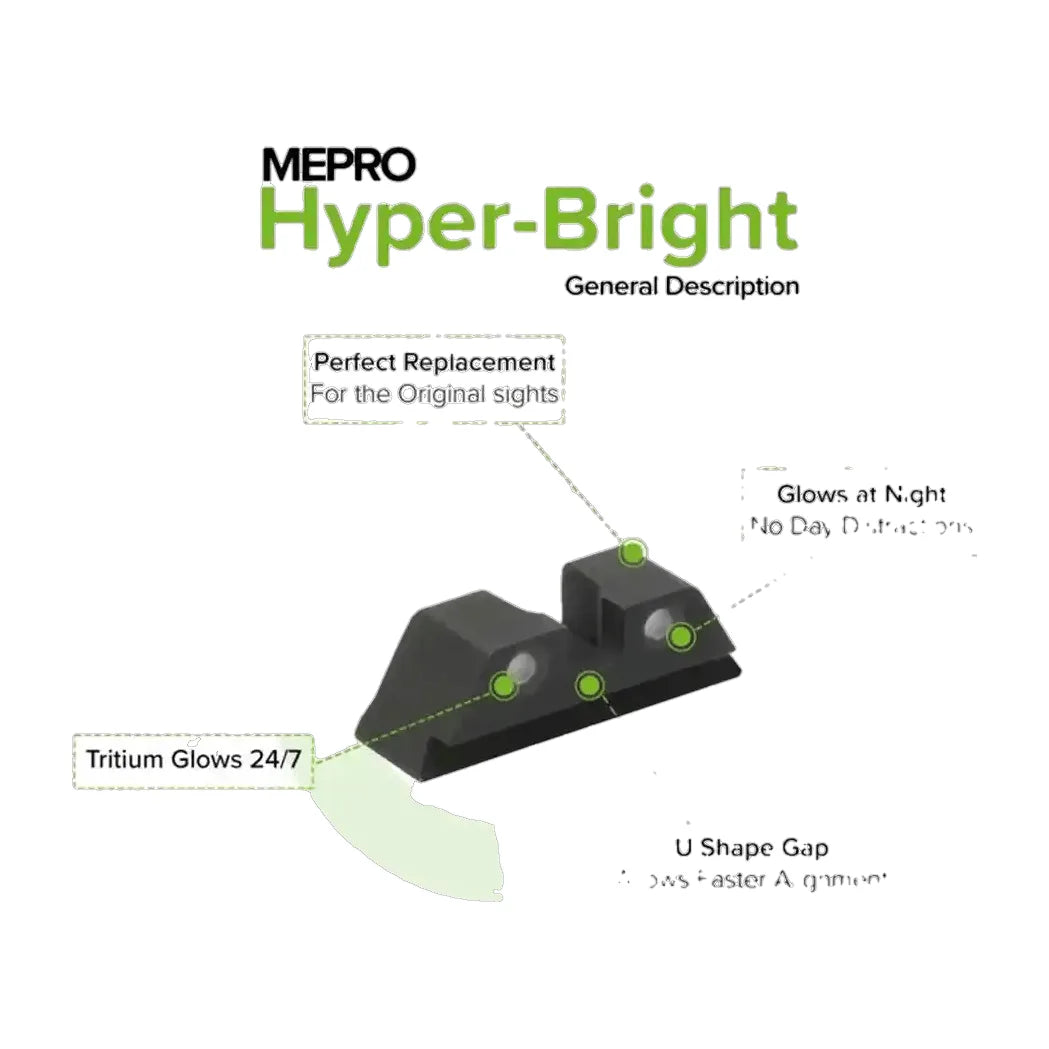 Meprolight Hyper-Bright tritium night sights for CZ Shadow 2, view 7
