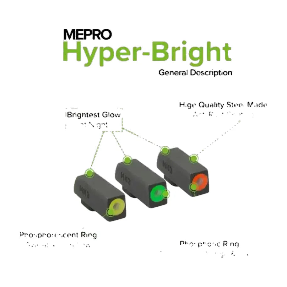 Meprolight Hyper-Bright tritium night sights for Kimber 1911, view 8