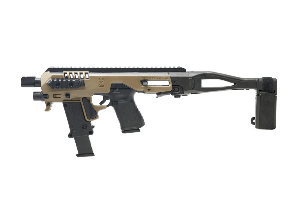 Micro RONI Gen 4X conversion kit, Flat Dark Earth, stabilizing brace
