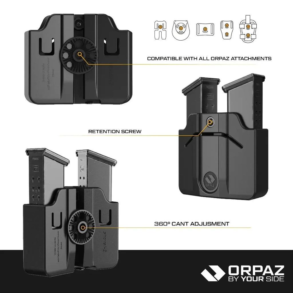 ORPAZ Double Steel Magazine Pouch with Paddle – view 6