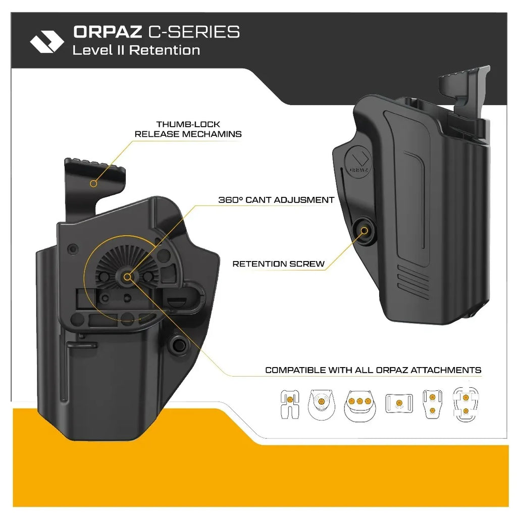 ORPAZ Level II OWB Holster for IWI Jericho 941 & Enhanced – view 4