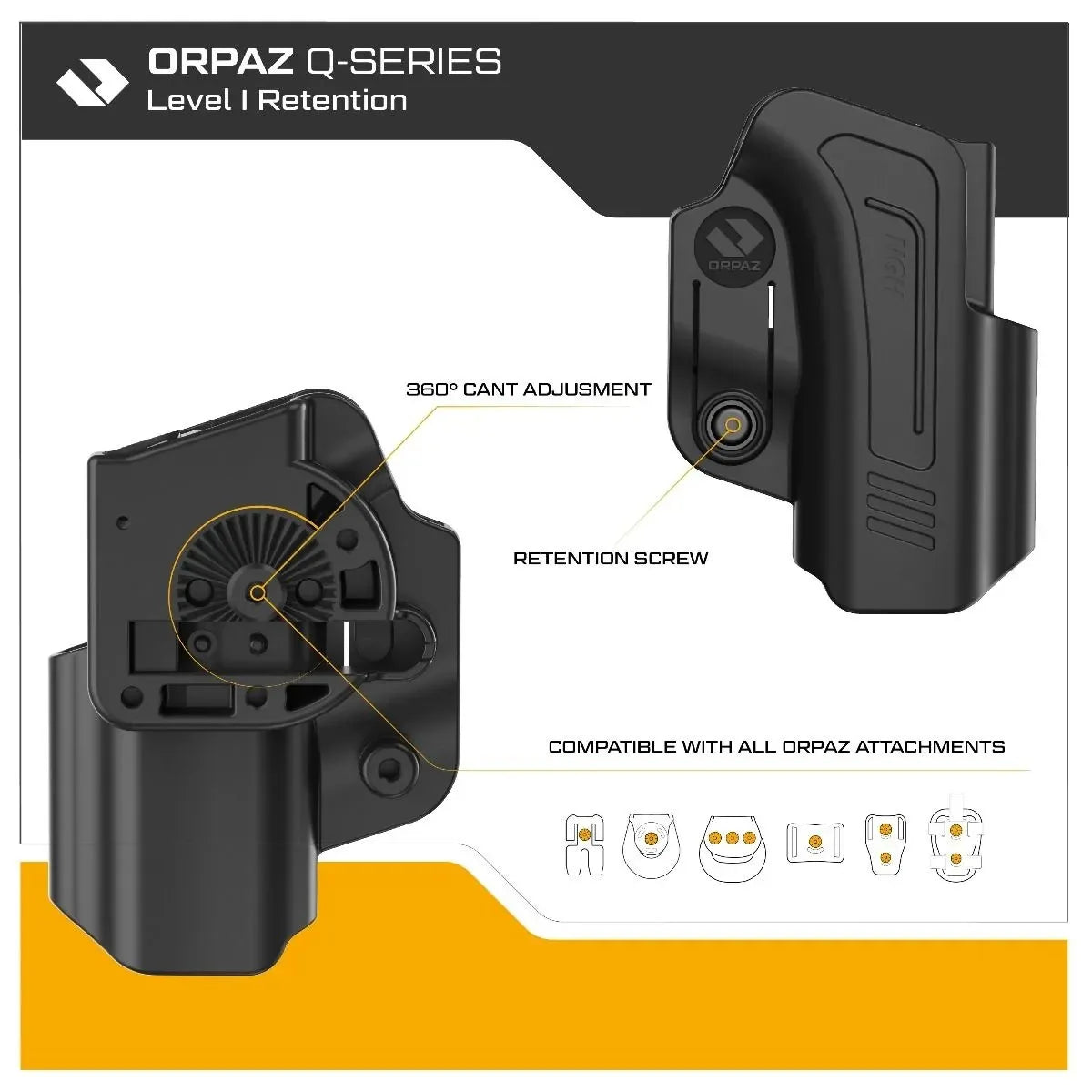 ORPAZ R-Series Level I holster for Sig P320, view 2