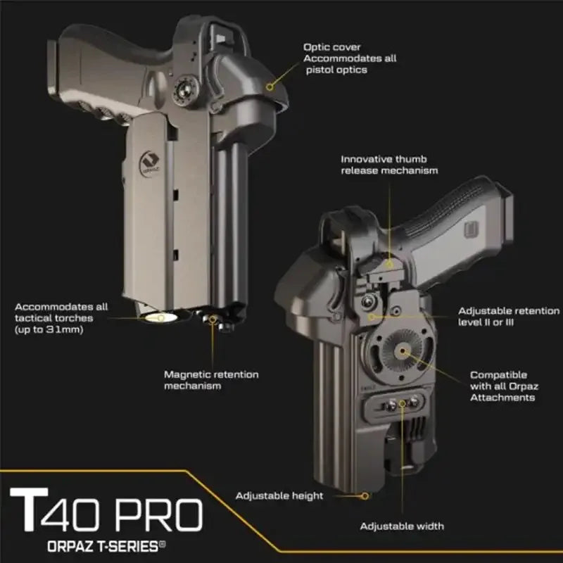ORPAZ T40 PRO / T40X PRO Level III Light-Bearing Holster – view 8
