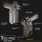ORPAZ T40 PRO / T40X PRO Level III Light-Bearing Holster – view 8