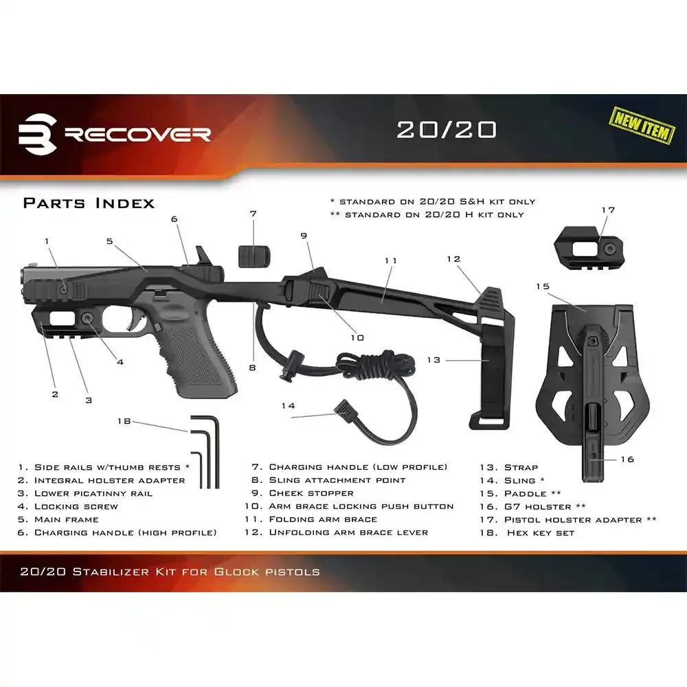 Recover Tactical 20/20N Stabilizer Kit for Glock 9mm & .357 – view 8